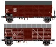 Exact-Train EX23620 - H0 - Gedeckte Güterwagen Gmhs35, Bremen Europ, DB/SAAR, Ep. III